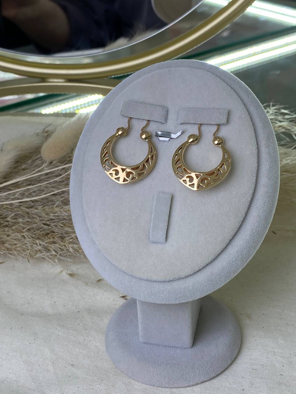 Серьги из красного золота  585 пробы 